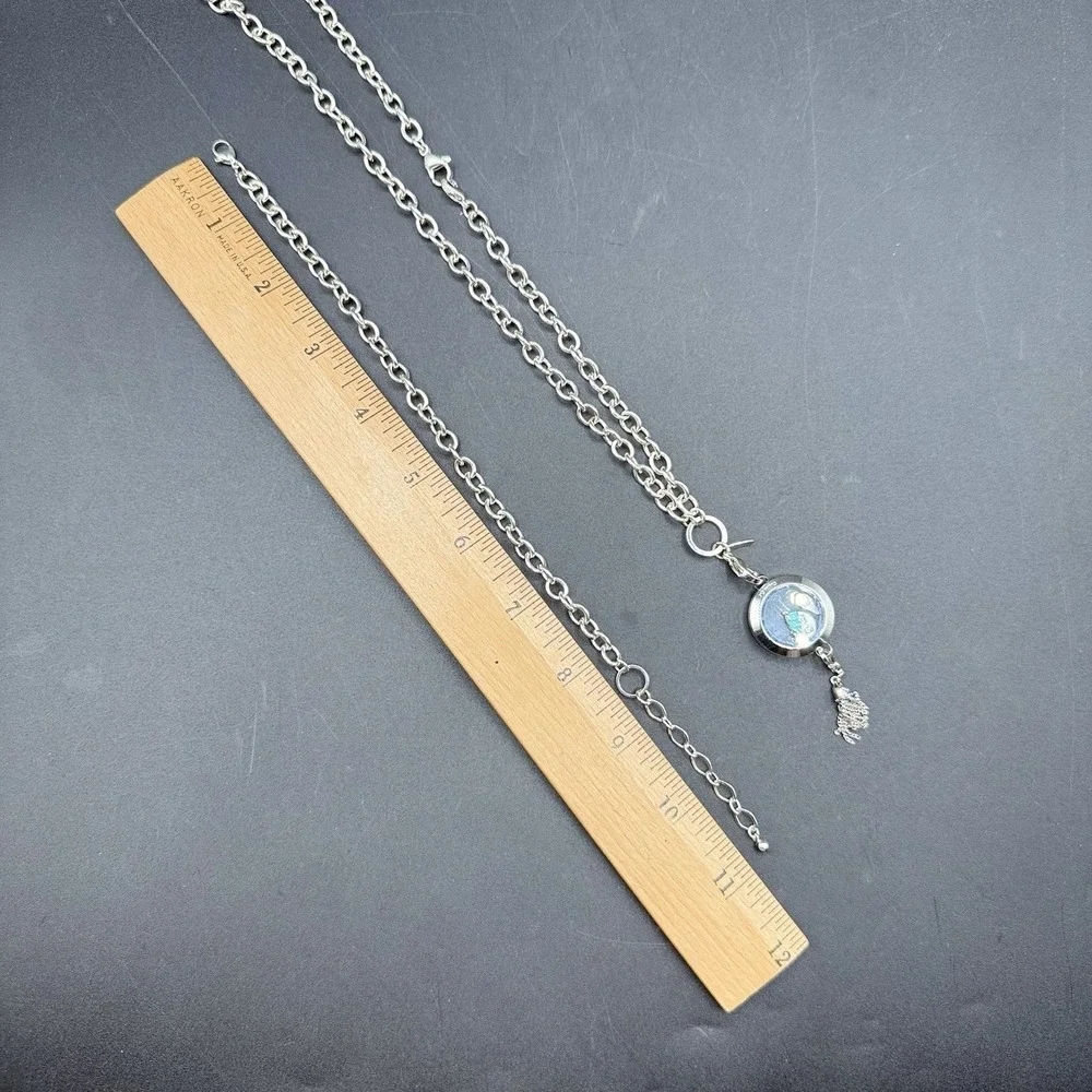 Origami Owl Living Locket Tassel Necklace Silver Chain Camper Ice Cream Charm